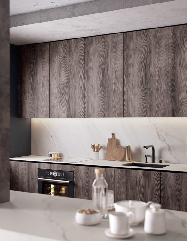 Blat de bucatarie compact laminat Krono Slim Line - Calacatta Olympus K551 (4100x650mm) - imagine 6