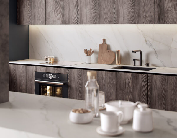 Blat de bucatarie compact laminat Krono Slim Line - Calacatta Olympus K551 (4100x650mm) - imagine 5