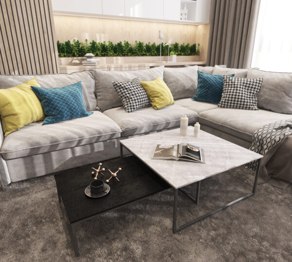 Blat de bucatarie compact laminat Krono Slim Line - Grey Atlantic Marble K368 (4100x650mm) - imagine 2