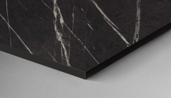 Blat de lucru laminat compact miez negru EGGER - Pietra Grigia Negru – F206 (4100 x 650 mm)