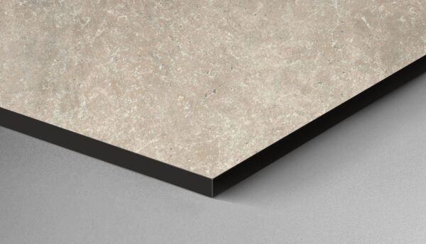 Blat de lucru laminat compact miez negru EGGER - Ceramica Tessina crem – F221 (4100 x 650 mm)