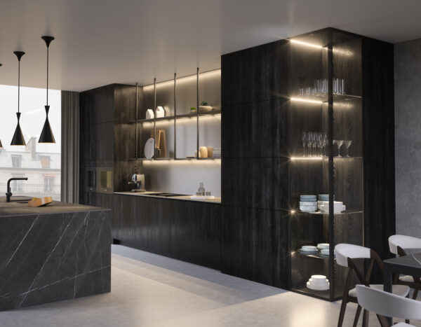 Blat de bucatarie compact laminat Krono Slim Line - Pietra Belvedere K595 (4100x650 mm) - imagine 3