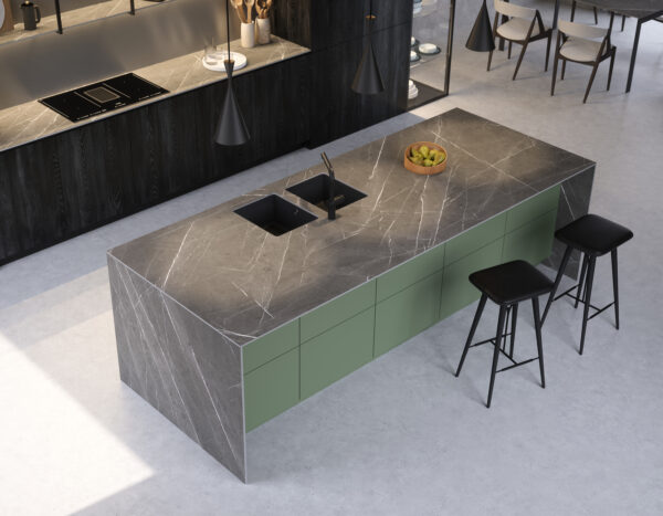 Blat de bucatarie compact laminat Krono Slim Line - Pietra Belvedere K595 (4100x650 mm) - imagine 4